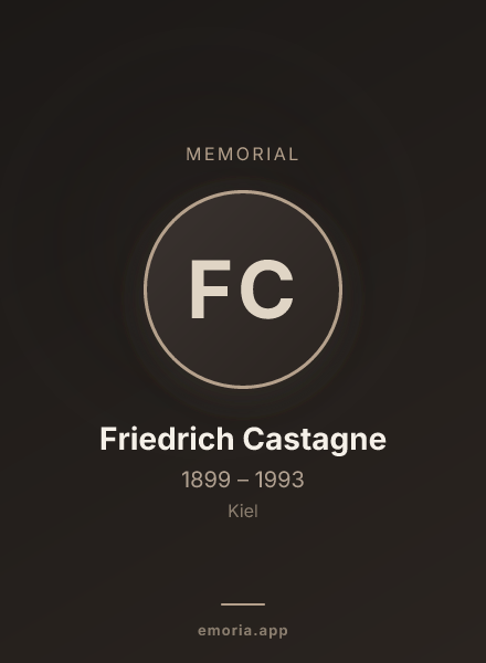 Memorial portrait of Friedrich Castagne