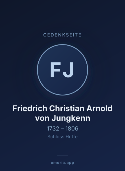 Gedenkportrait von Friedrich Christian Arnold von Jungkenn
