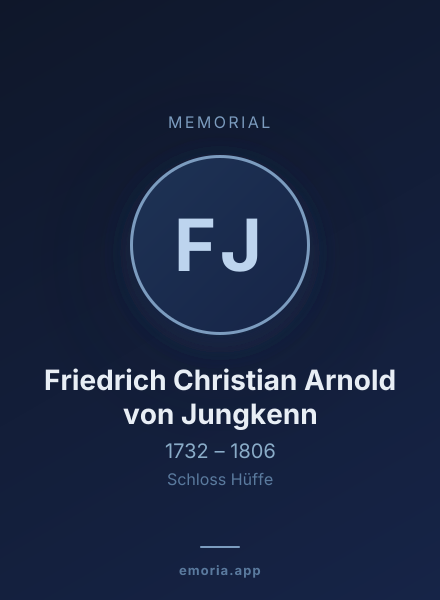 Memorial portrait of Friedrich Christian Arnold von Jungkenn
