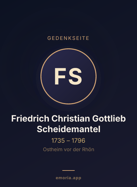 Gedenkportrait von Friedrich Christian Gottlieb Scheidemantel
