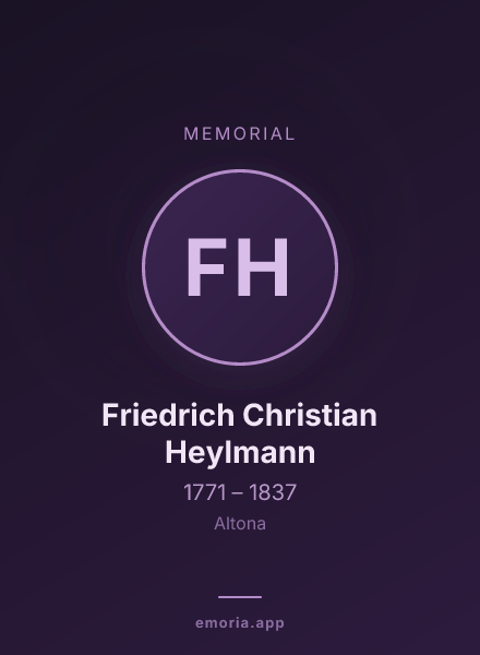 Memorial portrait of Friedrich Christian Heylmann