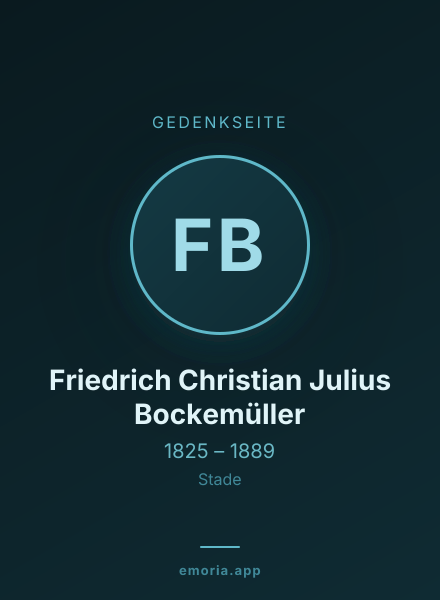 Gedenkportrait von Friedrich Christian Julius Bockemüller
