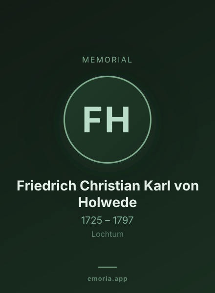 Memorial portrait of Friedrich Christian Karl von Holwede