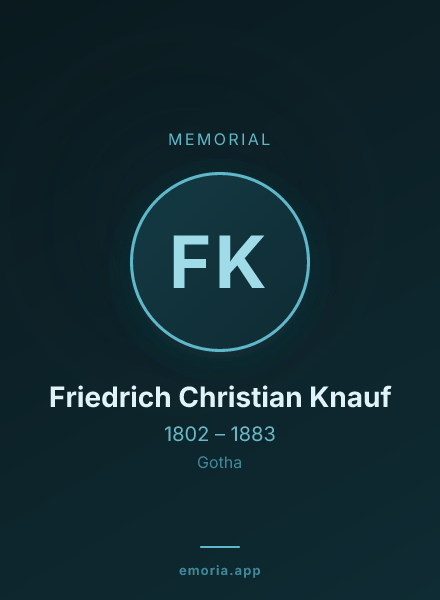 Memorial portrait of Friedrich Christian Knauf
