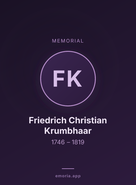 Memorial portrait of Friedrich Christian Krumbhaar