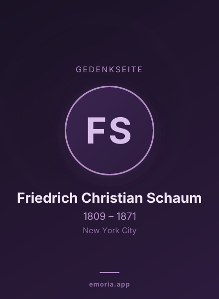 Gedenkportrait von Friedrich Christian Schaum