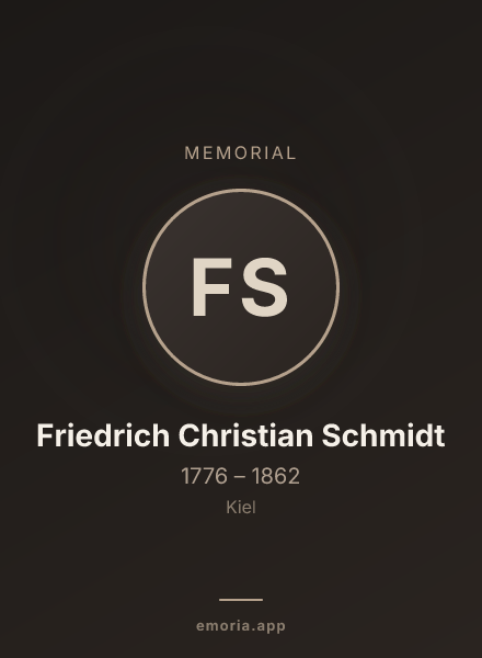 Memorial portrait of Friedrich Christian Schmidt