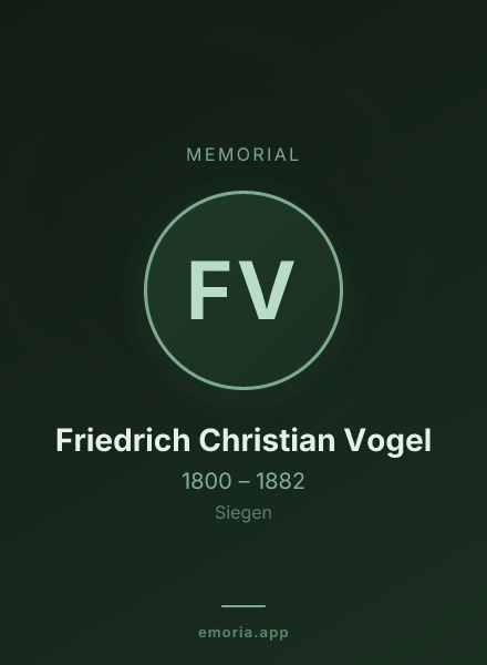 Memorial portrait of Friedrich Christian Vogel