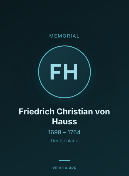 Memorial portrait of Friedrich Christian von Hauss