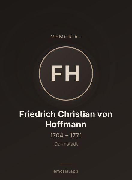 Memorial portrait of Friedrich Christian von Hoffmann