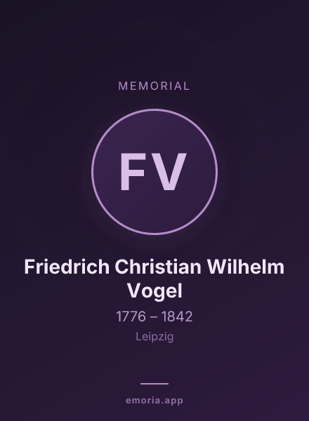 Memorial portrait of Friedrich Christian Wilhelm Vogel