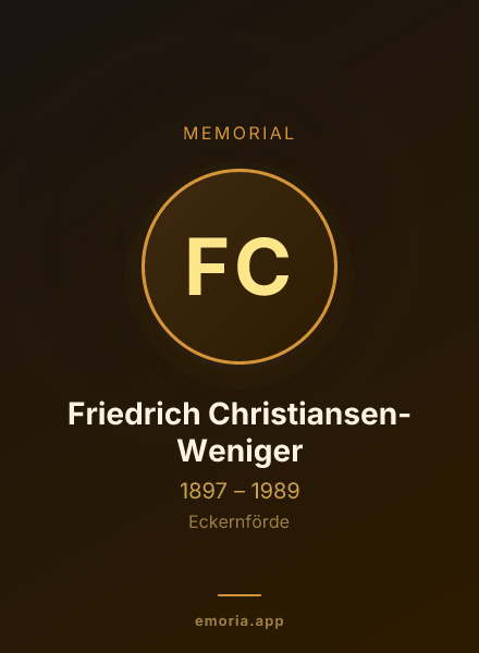 Memorial portrait of Friedrich Christiansen-Weniger