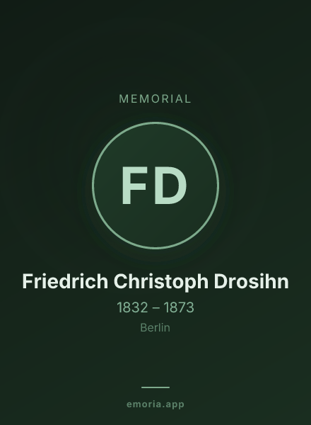 Memorial portrait of Friedrich Christoph Drosihn