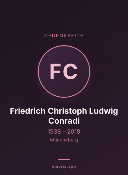 Gedenkportrait von Friedrich Christoph Ludwig Conradi
