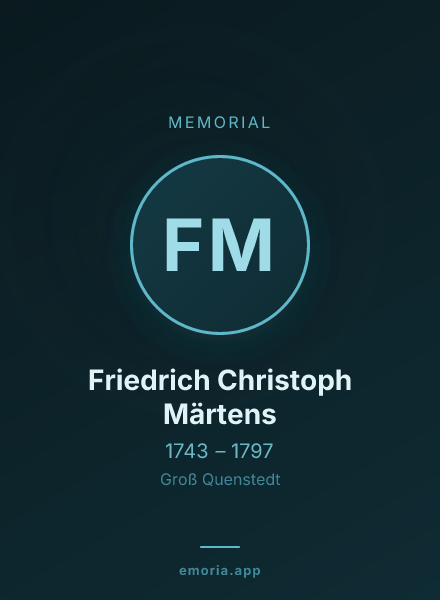 Memorial portrait of Friedrich Christoph Märtens