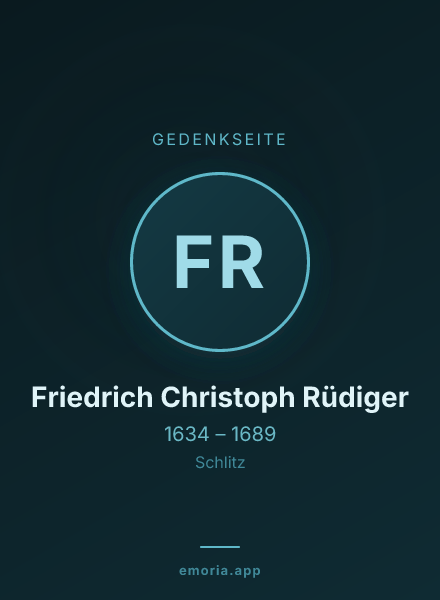 Gedenkportrait von Friedrich Christoph Rüdiger