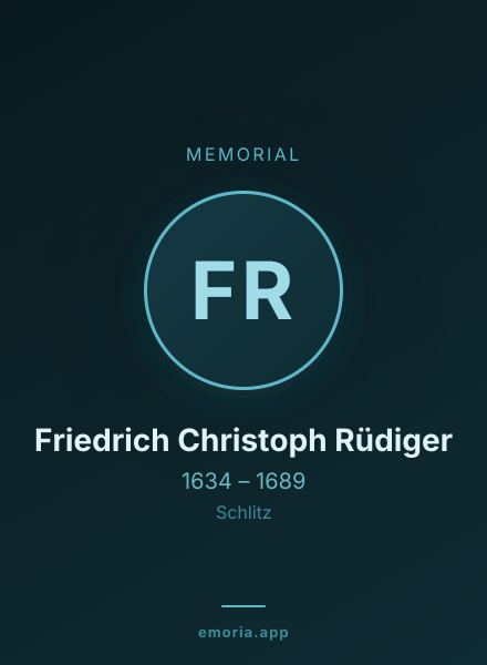 Memorial portrait of Friedrich Christoph Rüdiger