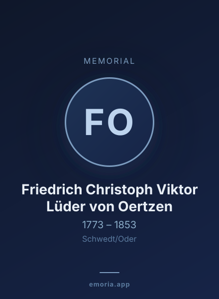 Memorial portrait of Friedrich Christoph Viktor Lüder von Oertzen