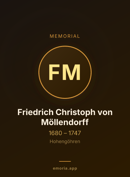 Memorial portrait of Friedrich Christoph von Möllendorff