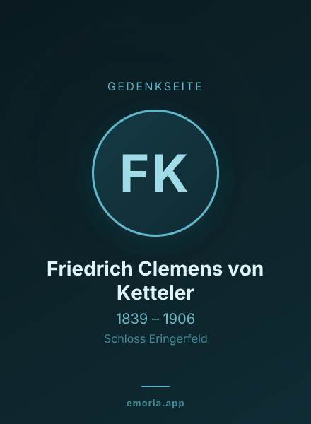 Gedenkportrait von Friedrich Clemens von Ketteler