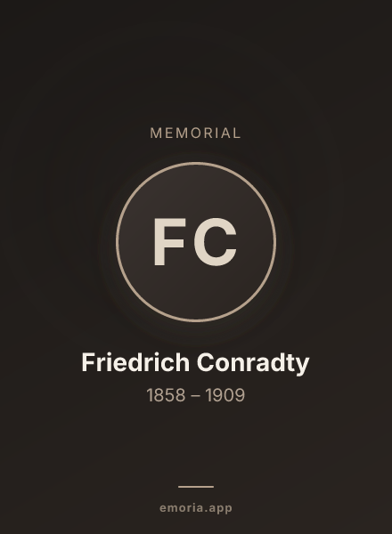 Memorial portrait of Friedrich Conradty