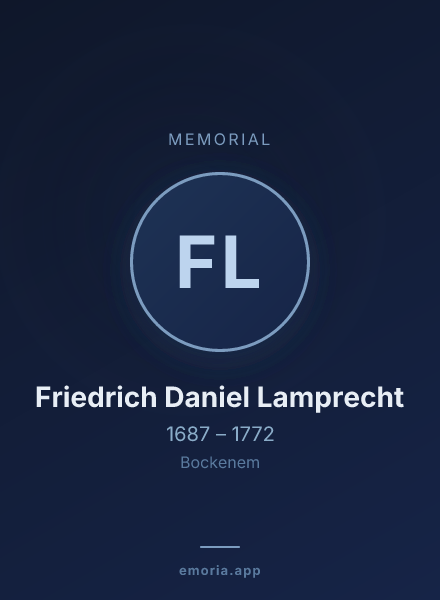 Memorial portrait of Friedrich Daniel Lamprecht