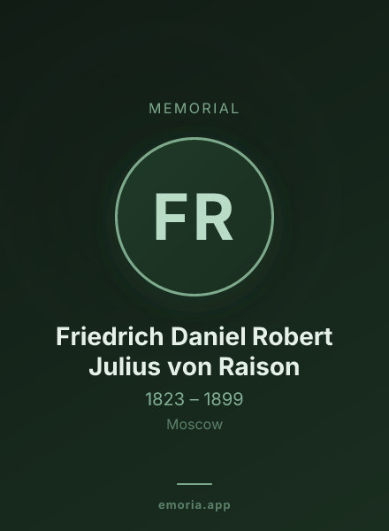 Memorial portrait of Friedrich Daniel Robert Julius von Raison