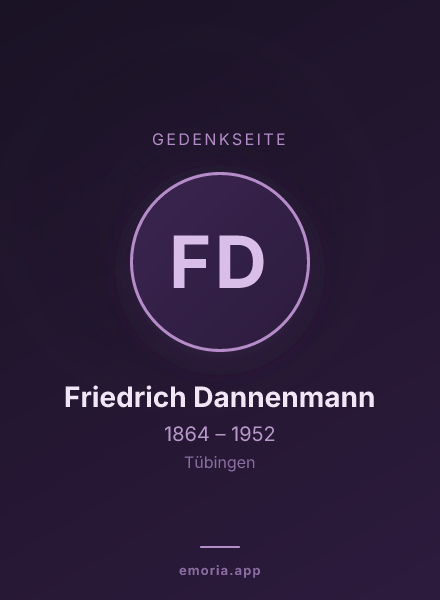 Gedenkportrait von Friedrich Dannenmann