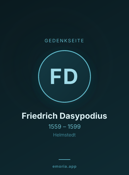 Gedenkportrait von Friedrich Dasypodius