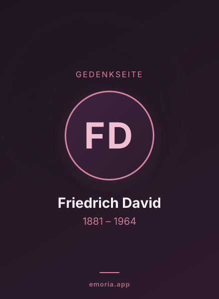 Gedenkportrait von Friedrich David