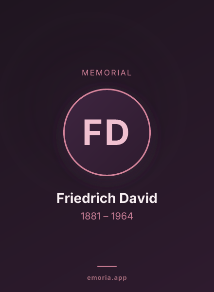 Memorial portrait of Friedrich David