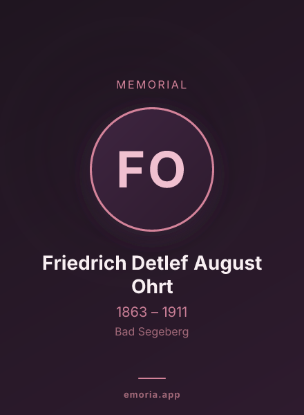 Memorial portrait of Friedrich Detlef August Ohrt