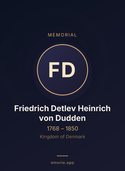 Memorial portrait of Friedrich Detlev Heinrich von Dudden