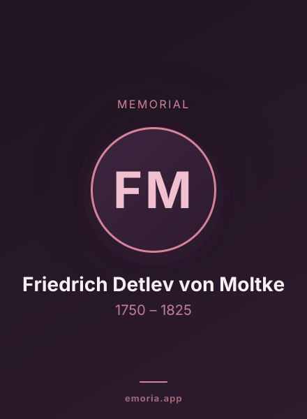 Memorial portrait of Friedrich Detlev von Moltke