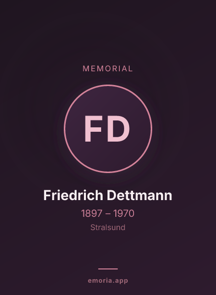 Memorial portrait of Friedrich Dettmann