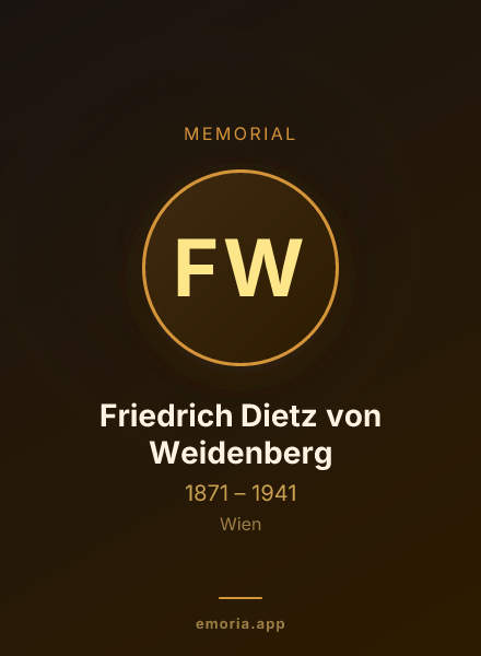 Memorial portrait of Friedrich Dietz von Weidenberg