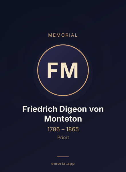 Memorial portrait of Friedrich Digeon von Monteton