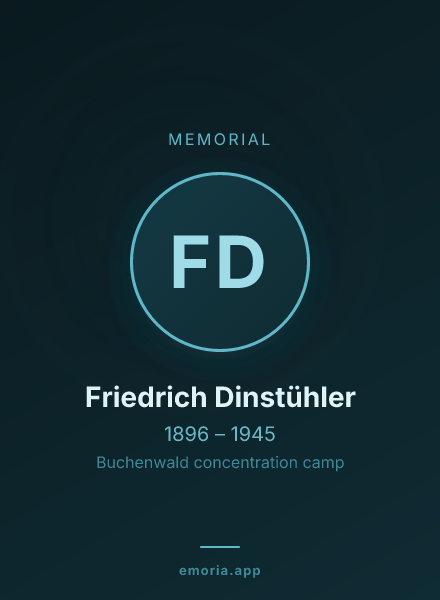 Memorial portrait of Friedrich Dinstühler