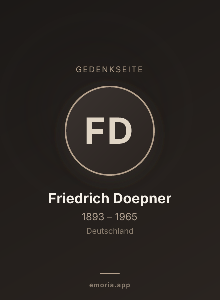 Gedenkportrait von Friedrich Doepner