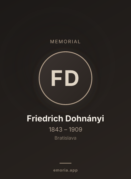 Memorial portrait of Friedrich Dohnányi