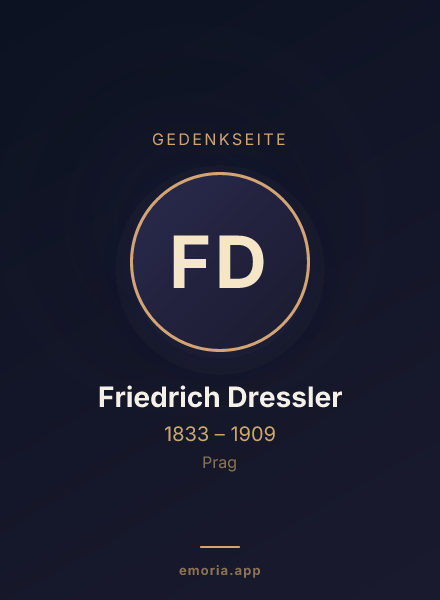Gedenkportrait von Friedrich Dressler
