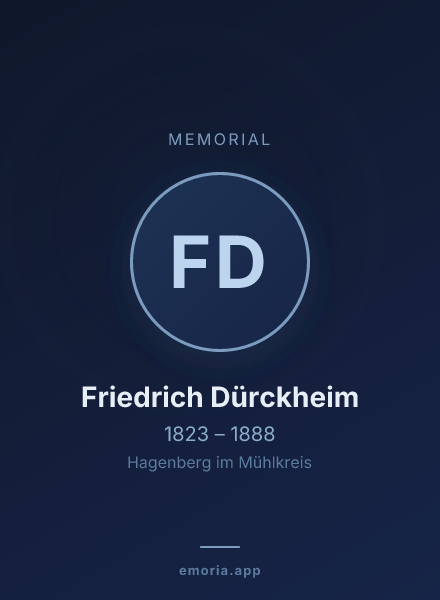 Memorial portrait of Friedrich Dürckheim