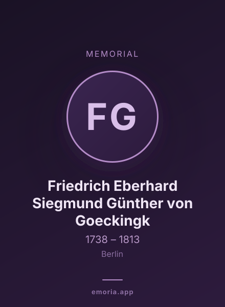 Memorial portrait of Friedrich Eberhard Siegmund Günther von Goeckingk