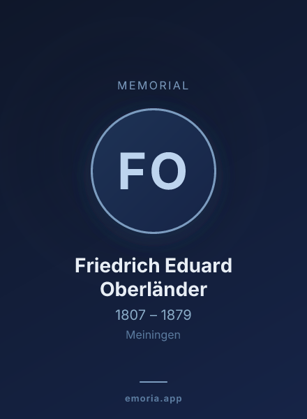Memorial portrait of Friedrich Eduard Oberländer