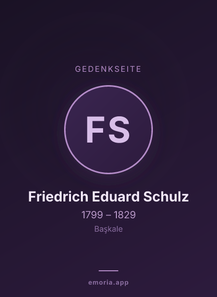 Gedenkportrait von Friedrich Eduard Schulz