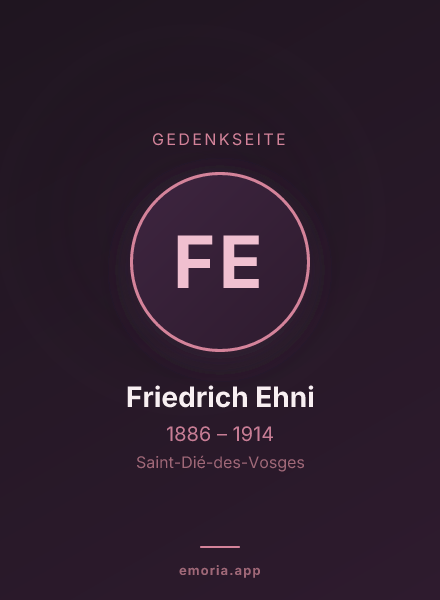 Gedenkportrait von Friedrich Ehni