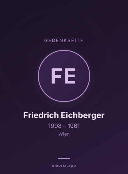 Gedenkportrait von Friedrich Eichberger