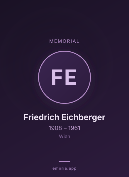 Memorial portrait of Friedrich Eichberger