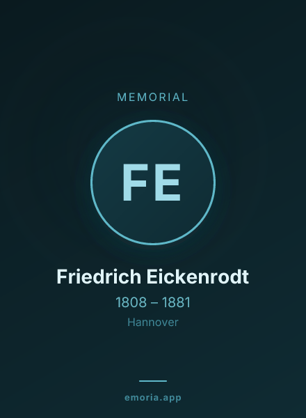 Memorial portrait of Friedrich Eickenrodt