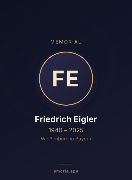 Memorial portrait of Friedrich Eigler
